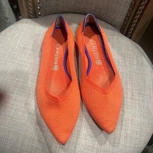 Rothy's Bright Orange Pointed Flats